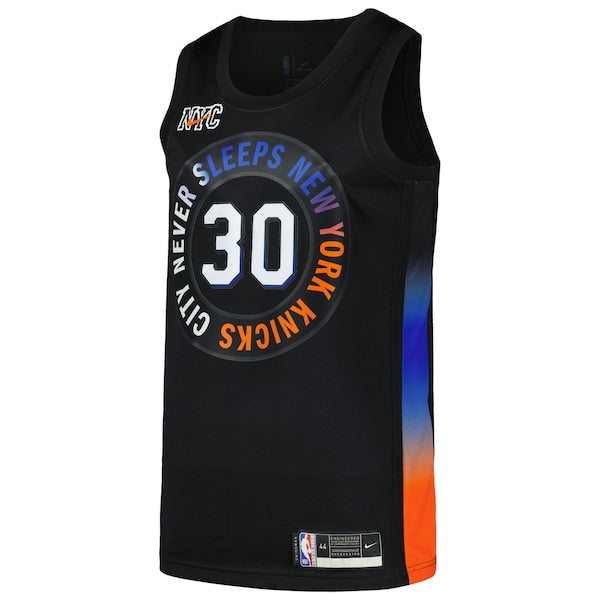 Julius Randle New York Knicks Nike Swingman Player Jersey - City Edition - Black - Image 2