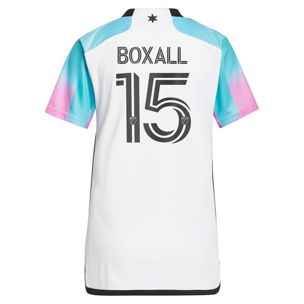 Michael Boxall Minnesota United FC adidas Women's 2024 The Northern Lights Kit Replica Jersey - White - Image 3