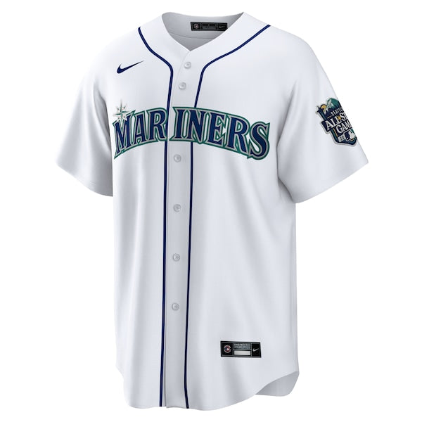 Seattle Mariners Nike Home 2023 MLB All-Star Game Patch Replica Player Jersey - White - Image 2