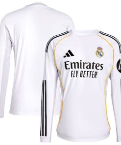 Alternative view of Los Merengues adidas 2025/26 Home Replica Long Sleeve Jersey - White/Blue