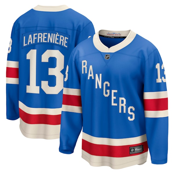 Alexis Lafreniere New York Rangers Centennial Breakaway Jersey - Blue
