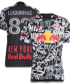 Luquinhas New York Red Bulls adidas 2024 Freestyle Authentic Player Jersey - Black