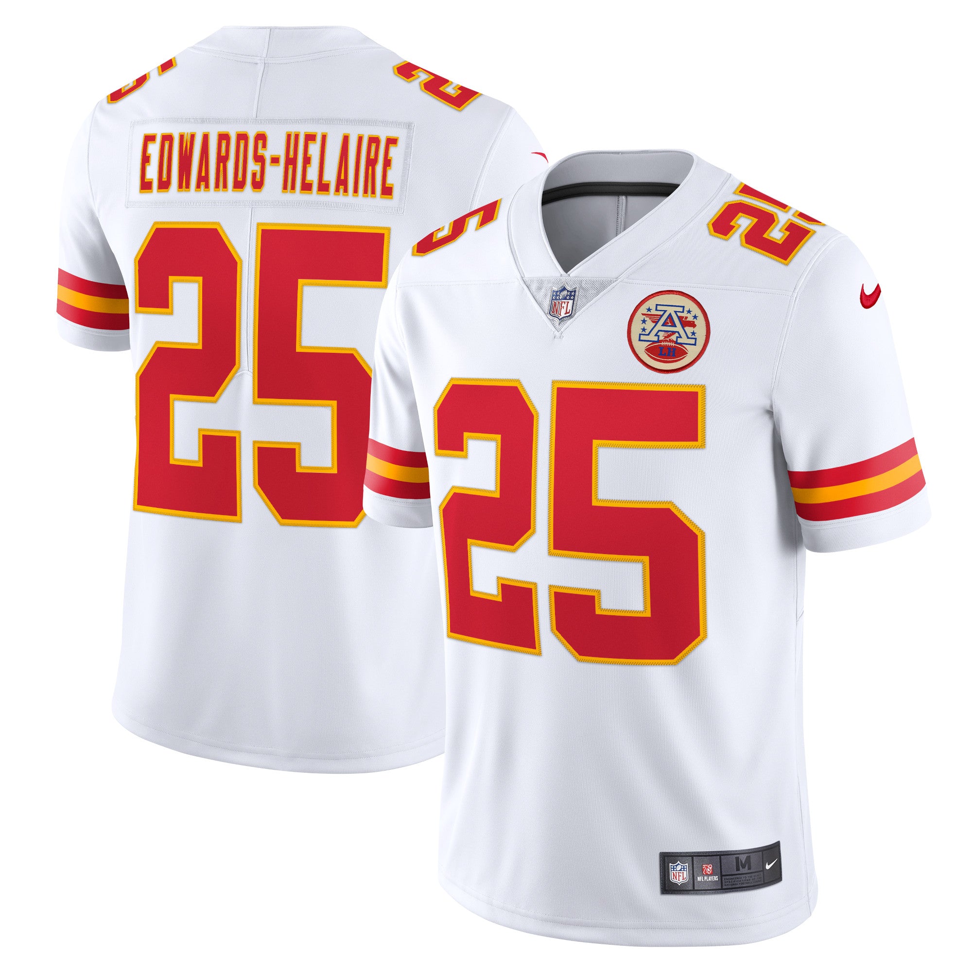 Clyde Edwards-Helaire Kansas City Chiefs Nike Vapor Limited Jersey - Red/White - Image 6