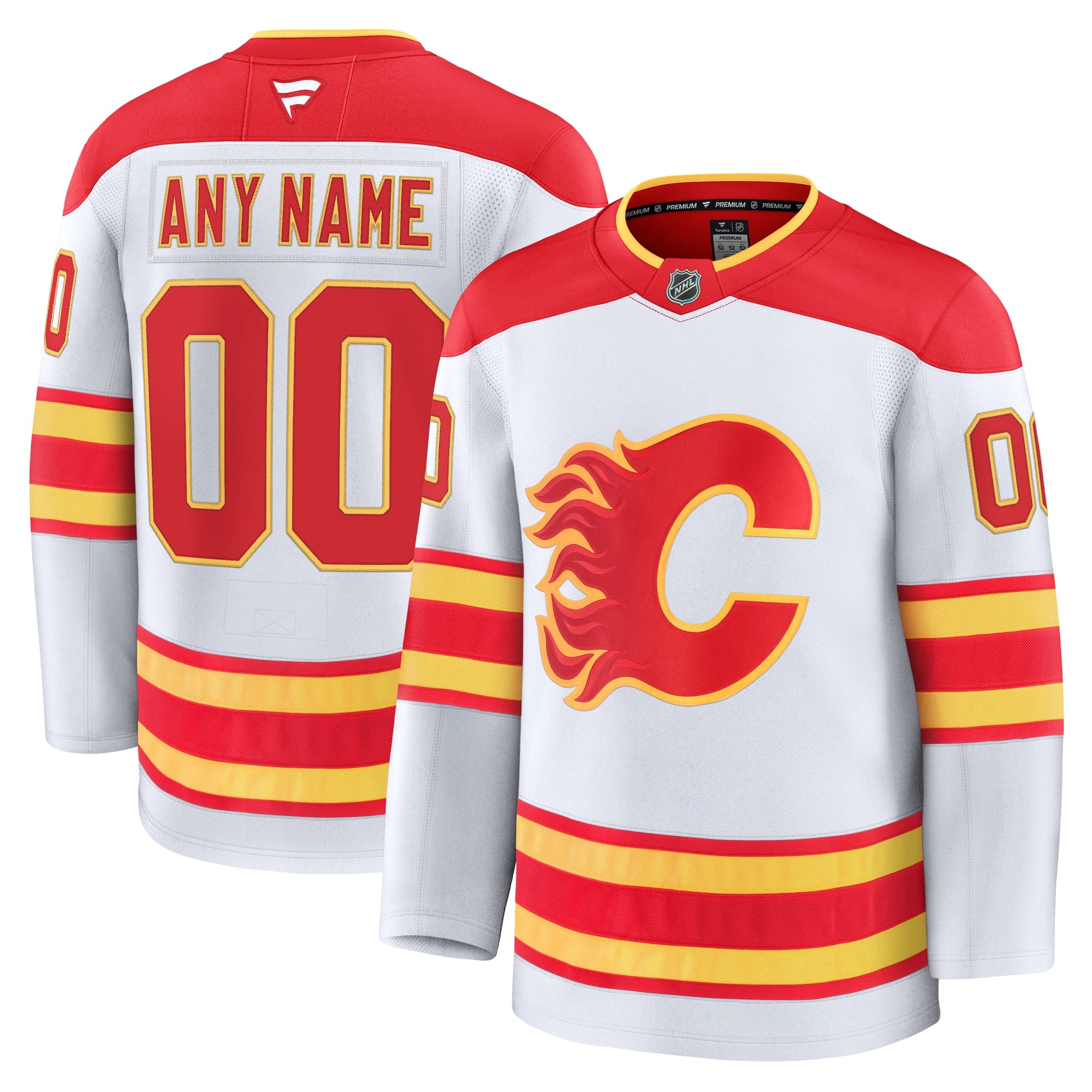 Calgary Flames Alternate Premium Custom Jersey - Black/Red/White - Image 2