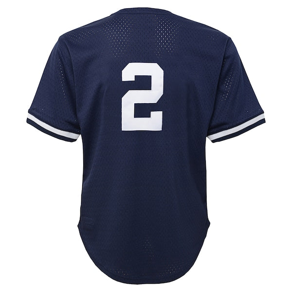 Derek Jeter New York Yankees Toddler Cooperstown Collection?Mesh Batting Practice Jersey - Navy - Image 3