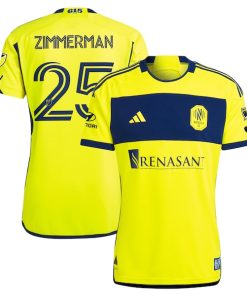 Walker Zimmerman Nashville SC adidas 2024 The 615 Kit Authentic Player Jersey - Yellow