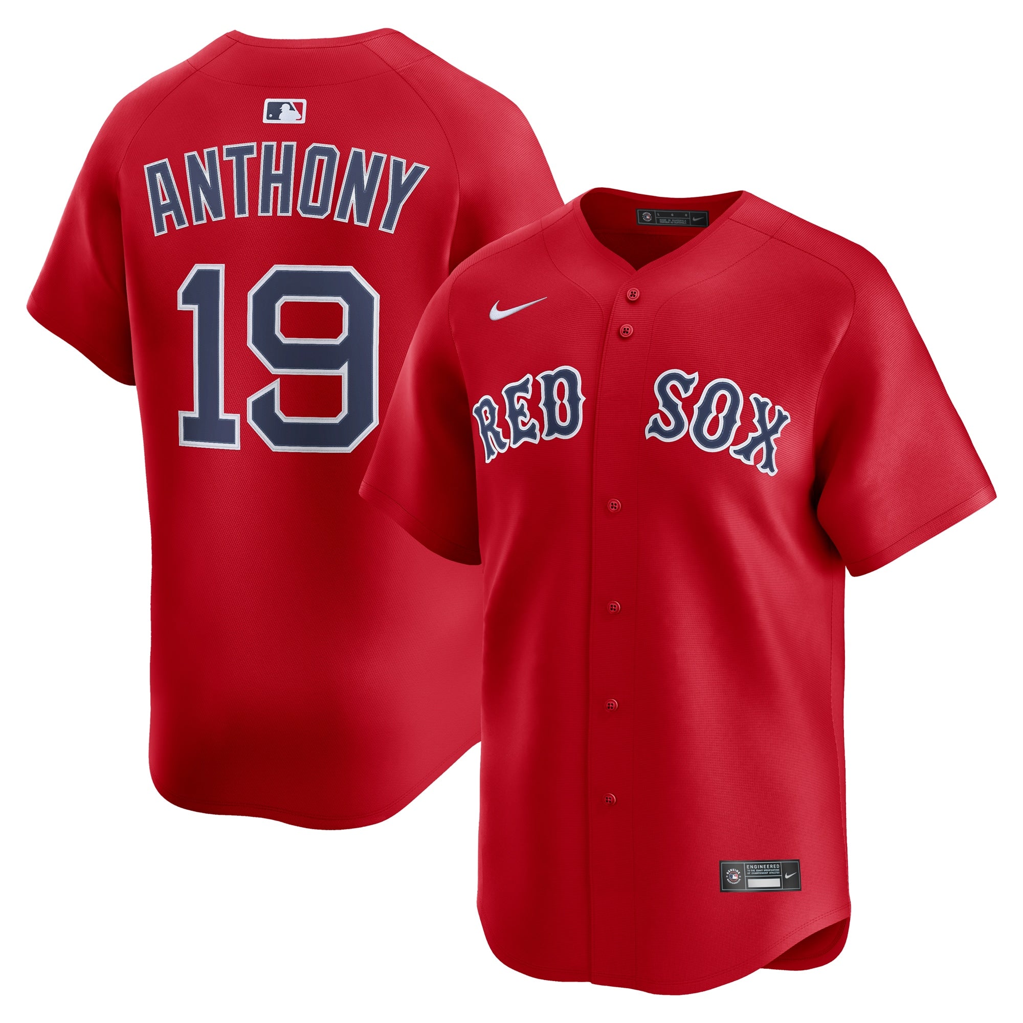 Roman Anthony Boston Red Sox Nike Home Limited Player Jersey - White/Red - Image 4