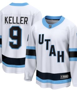 Alternative view of Clayton Keller Utah Hockey Club  Breakaway Player Jersey - White/Black