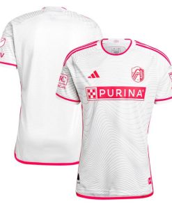 Alternative view of St. Louis City SC adidas 2024 The Confluence Kit Authentic Jersey - White