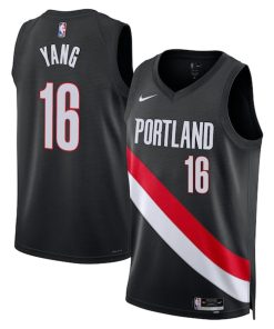 Yang Hansen Portland Trail Blazers Nike Unisex Swingman Jersey - Icon Edition - Black