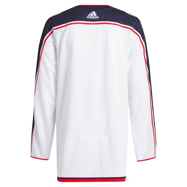 Columbus Blue Jackets adidas Away Primegreen Authentic Jersey - White - Image 3