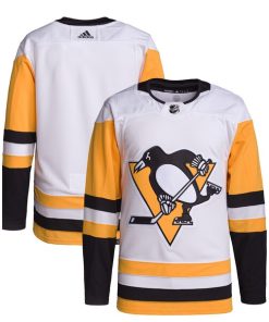 Pittsburgh Penguins adidas Away Primegreen Authentic Jersey?¨C White