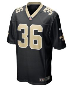 Alternative view of Rico Payton New Orleans Saints Nike  Game Jersey -  Black