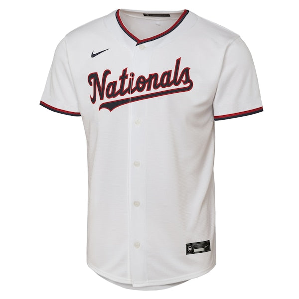 CJ Abrams Washington Nationals Nike Youth Home Replica Player Jersey - White - Image 2