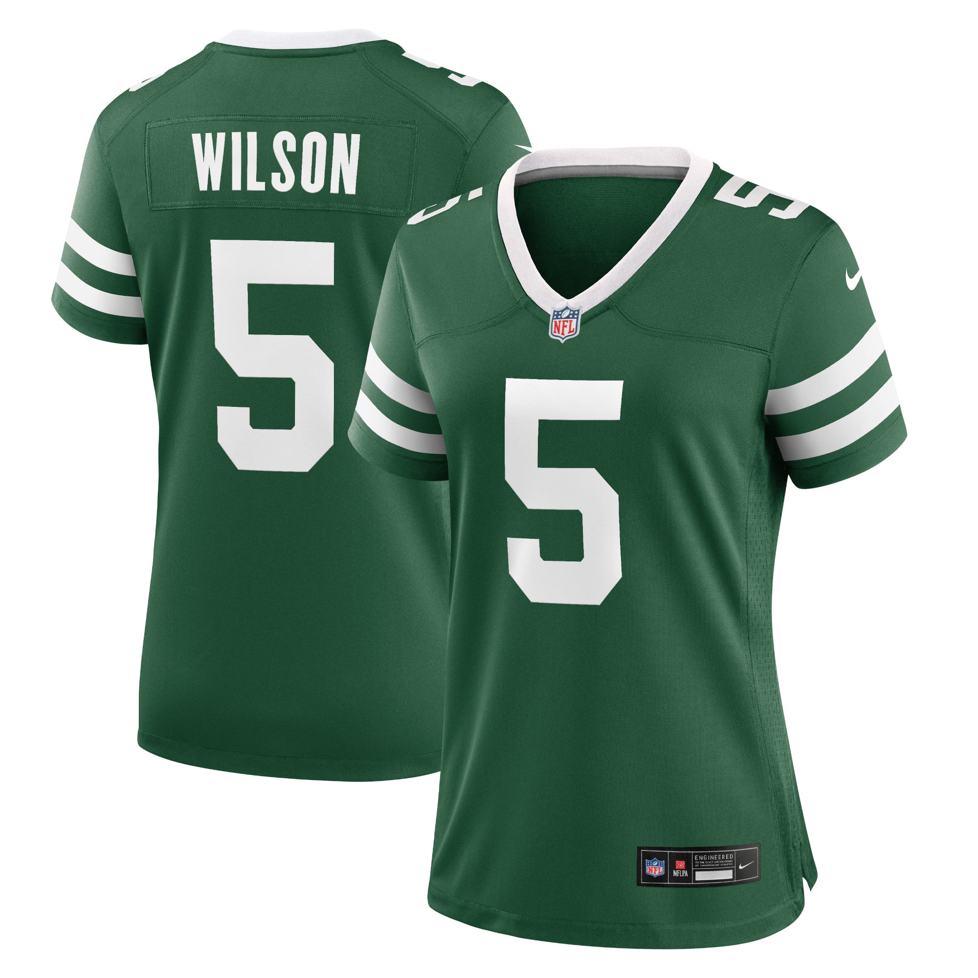 Garrett Wilson New York Jets Nike Women's Alternate Game Jersey - Legacy Black/Green/White - Image 7