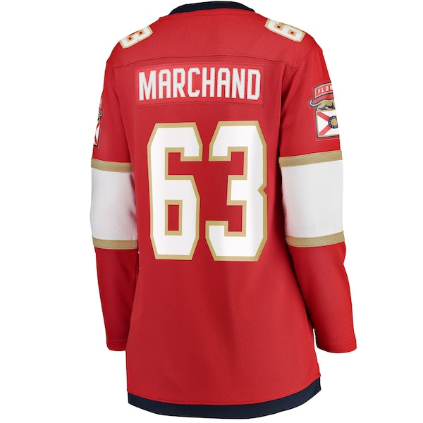 Brad Marchand Florida Panthers Women's 2025 Stanley Cup Champions Breakaway Jersey - Red - Image 3