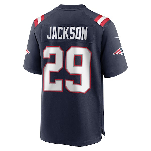 JC Jackson New England Patriots Nike Game Jersey - Navy - Image 3
