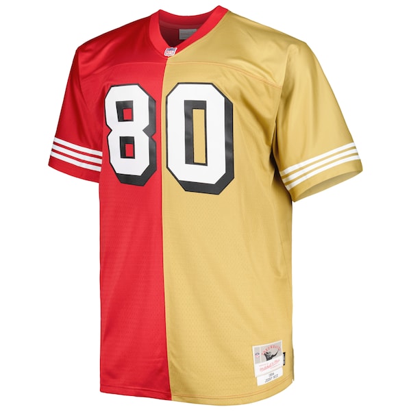 Jerry Rice San Francisco 49ers Big & Tall Split Legacy Retired Player Replica Jersey - Scarlet/Gold - Image 2
