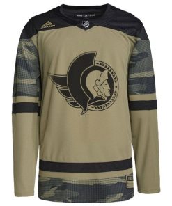 Alternative view of Ottawa Senators adidas Logo Military Appreciation Team Authentic Custom Practice Jersey - Camo