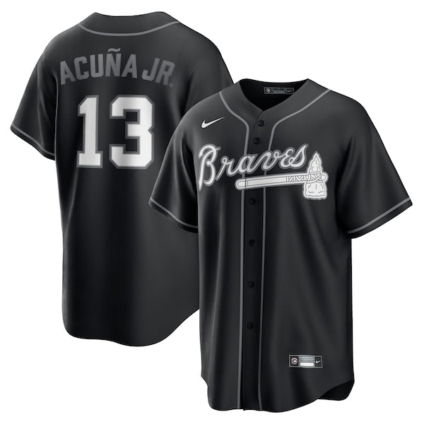 Ronald Acu?a Jr. Atlanta Braves Nike Lights Out Replica Player Jersey - Black