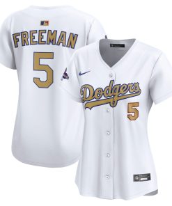 Freddie Freeman Los Angeles Dodgers Nike Women's 2025 Gold Collection Limited Jersey - White