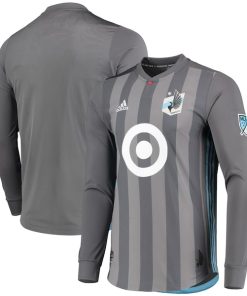 Minnesota United FC adidas 2018/19 Authentic Team Long Sleeve Jersey - Gray
