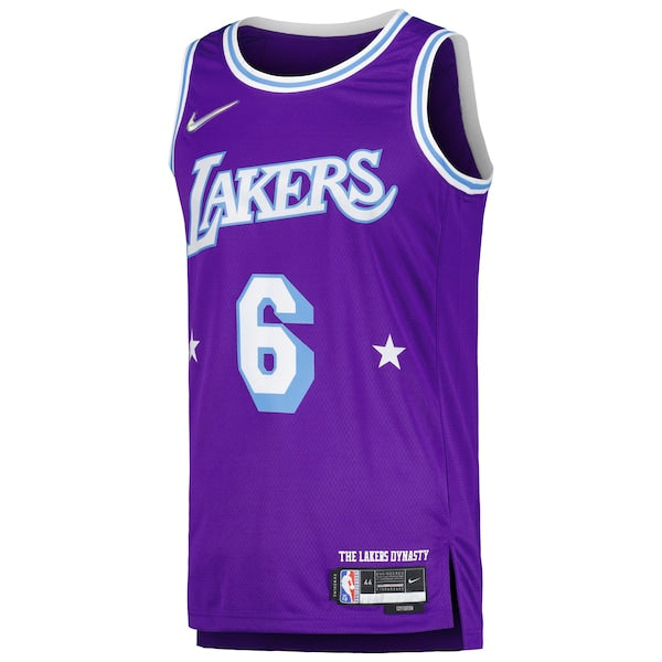 LeBron James Los Angeles Lakers Nike Swingman Player Jersey - City Edition - Purple - Image 2