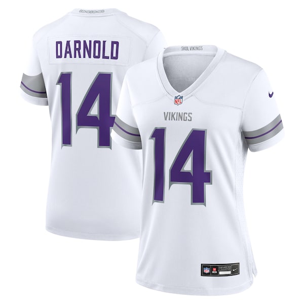 Sam Darnold Minnesota Vikings Nike Women's Alternate Game Player Jersey - White - Image 3