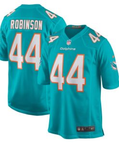 Chop Robinson Miami Dolphins Nike  Game Jersey -  Aqua