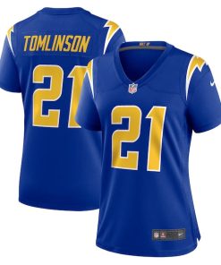 Alternative view of LaDainian Tomlinson Los Angeles Chargers Nike Women's Retired Game Jersey - Royal/Navy/Powder Blue