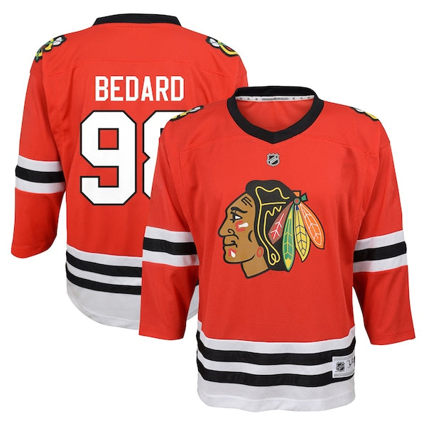 Connor Bedard Chicago Blackhawks Youth Home Replica Player Jersey - Red/White - Image 2