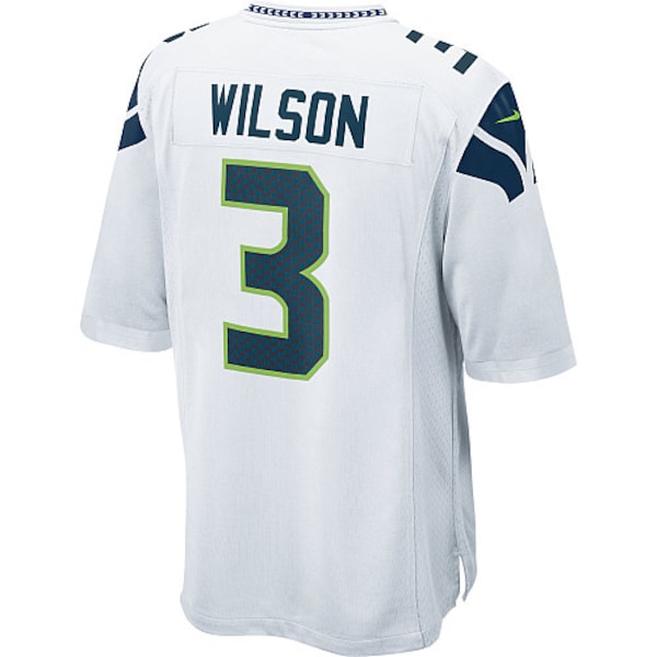 Russell Wilson Seattle Seahawks Nike Youth Game Jersey - White/Navy - Image 4