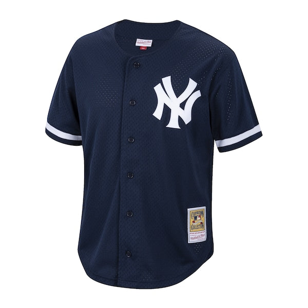 Reggie Jackson New York Yankees Cooperstown Collection Mesh Batting Practice Button-Up Jersey? - Navy - Image 2