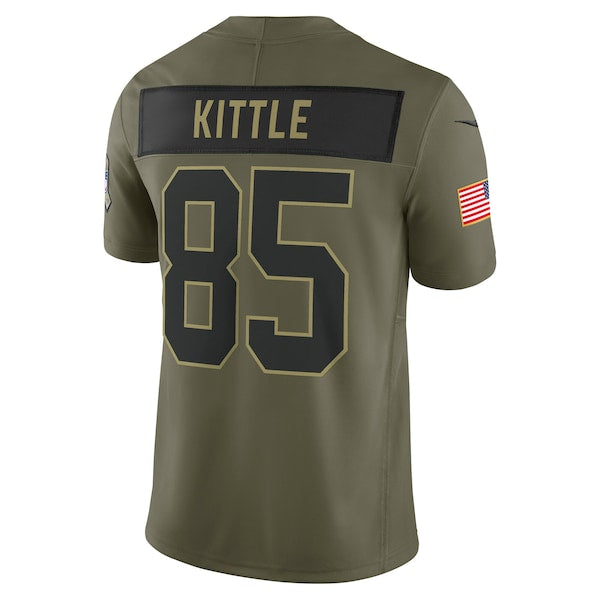 George Kittle San Francisco 49ers Nike 2025 Salute to Service Limited Jersey - Olive - Image 2