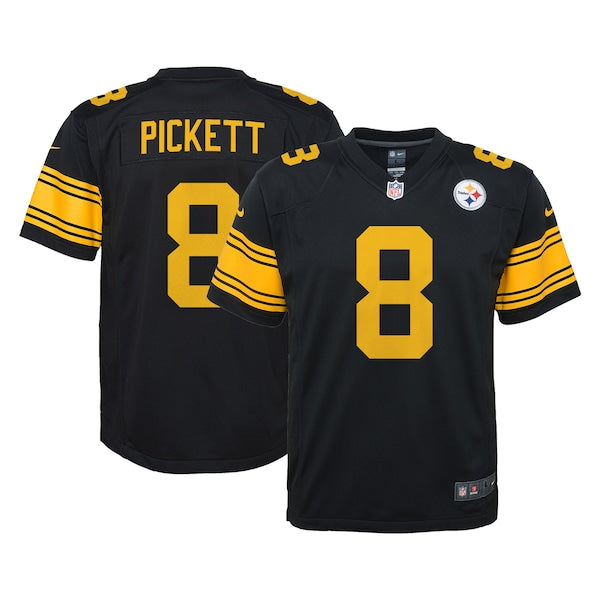 Kenny Pickett Pittsburgh Steelers Nike Youth Game Jersey - Black/White - Image 2