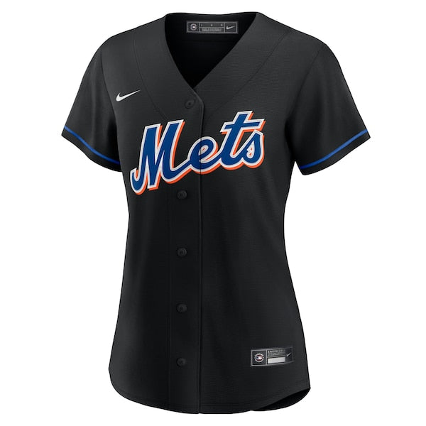 New York Mets Nike Women's 2022 Alternate Replica Team Jersey - Black - Image 2