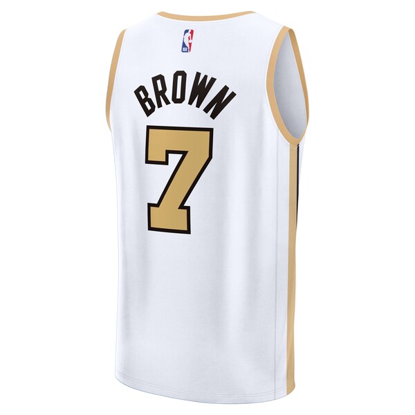 Jaylen Brown Boston Celtics Youth 2025/26 City Edition Fast Break Jersey - White - Image 5