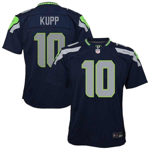 Cooper Kupp Seattle Seahawks Nike Youth Game Jersey - College Navy/Neon Green - Image 2