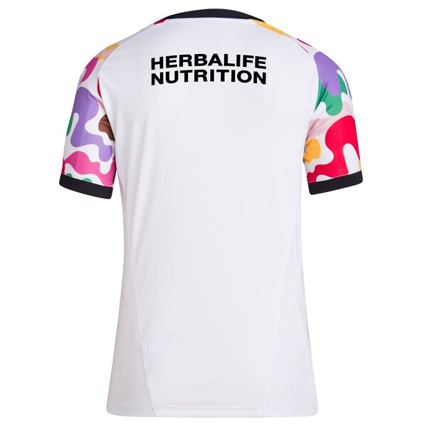 LA Galaxy adidas Women's 2024 Pride Pre-Match Top - White - Image 3