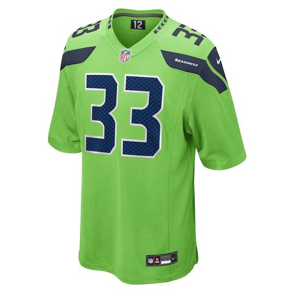 Jamal Adams Seattle Seahawks Nike Game Jersey - Neon Green/Navy - Image 3