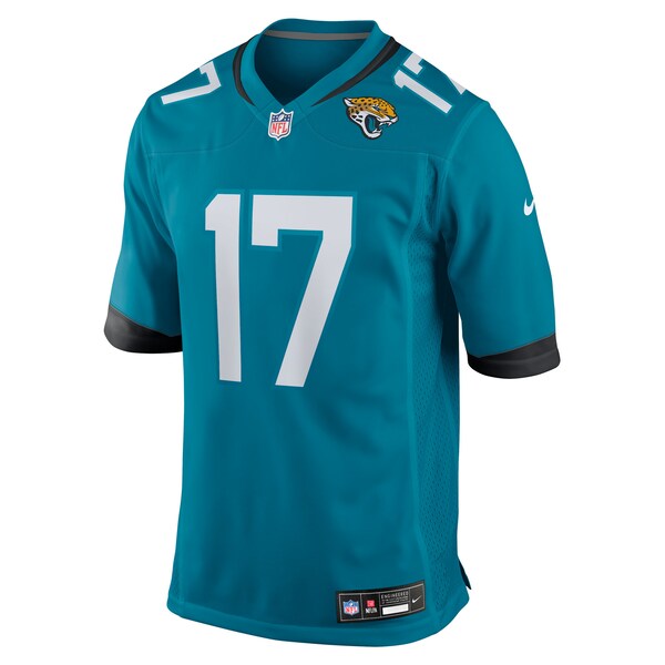 Tim Patrick Jacksonville Jaguars Nike Team Game Jersey - Teal - Image 2