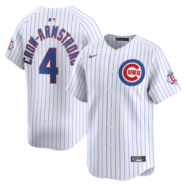 Pete Crow-Armstrong Chicago Cubs Nike 150th Anniversary Limited Jersey - White/Light Blue - Image 2