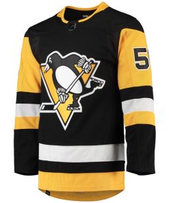 Alternative view of Kris Letang Pittsburgh Penguins adidas Home Primegreen Authentic Player Jersey - Black