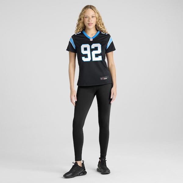 Tershawn Wharton Carolina Panthers Nike Women's Team Game Jersey - Black - Image 4