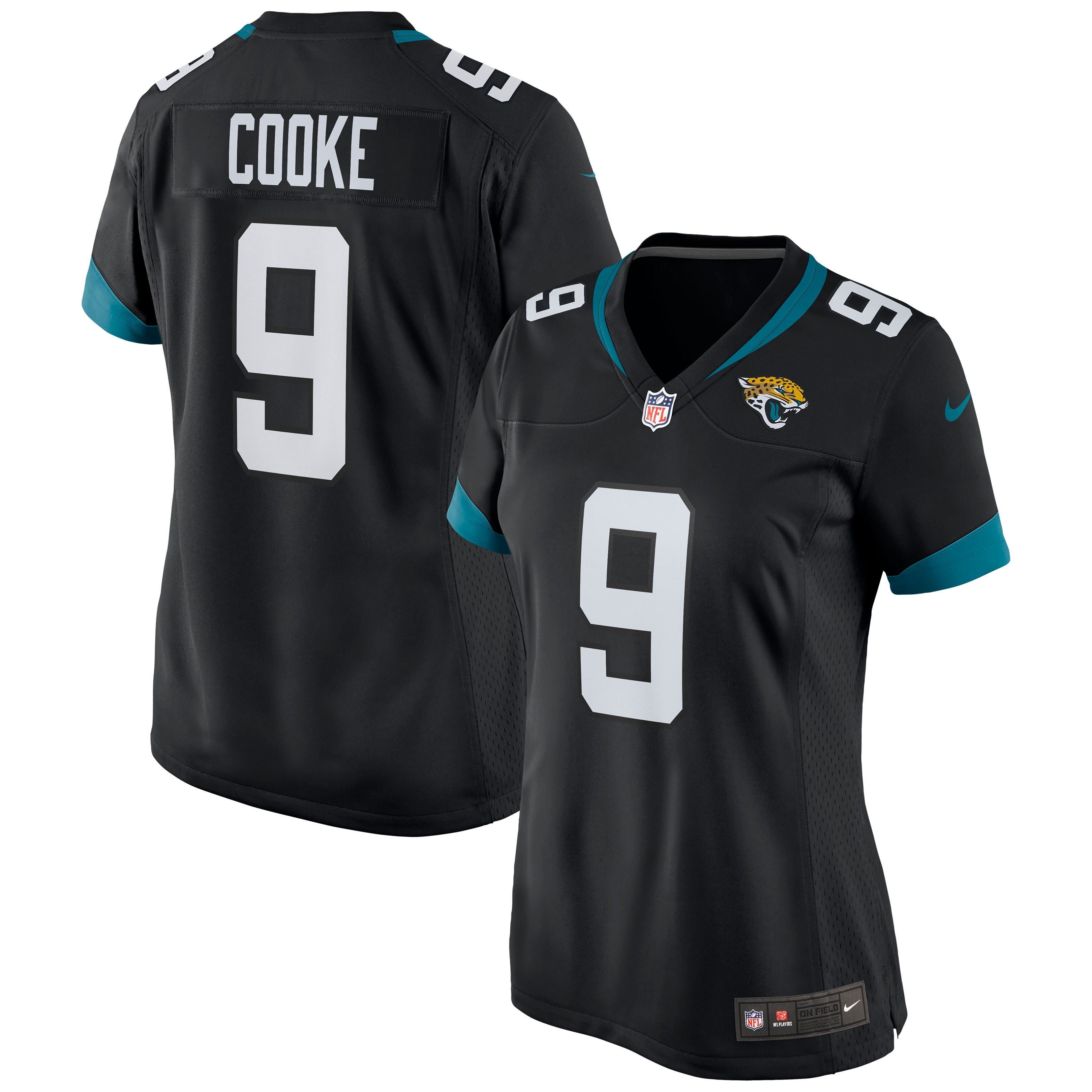 Logan Cooke Jacksonville Jaguars Nike Women's Game Jersey - Teal/Black - Image 6
