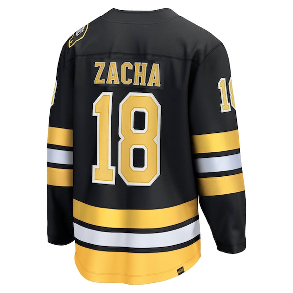 Pavel Zacha Boston Bruins Home Breakaway Player Jersey - Black - Image 3