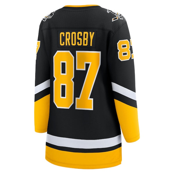 Sidney Crosby Pittsburgh Penguins Women's 2021/22 Alternate Premier Breakaway Player Jersey - Black - Image 3