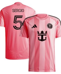 Sergio Busquets Inter Miami CF adidas 2025 Euforia Replica Player Jersey - Light Pink
