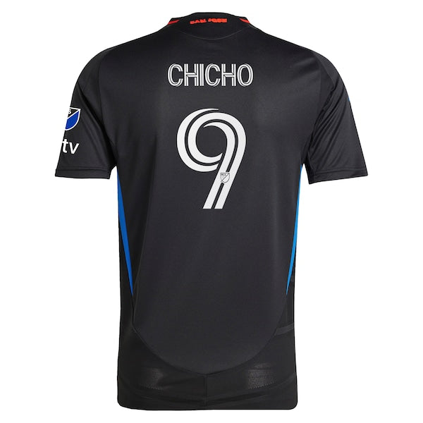 Cristian Arango San Jose Earthquakes adidas 2025 Headliner Authentic Player Jersey - Black - Image 3