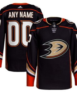Anaheim Ducks adidas  Home  Primegreen Authentic Custom Jersey - Black